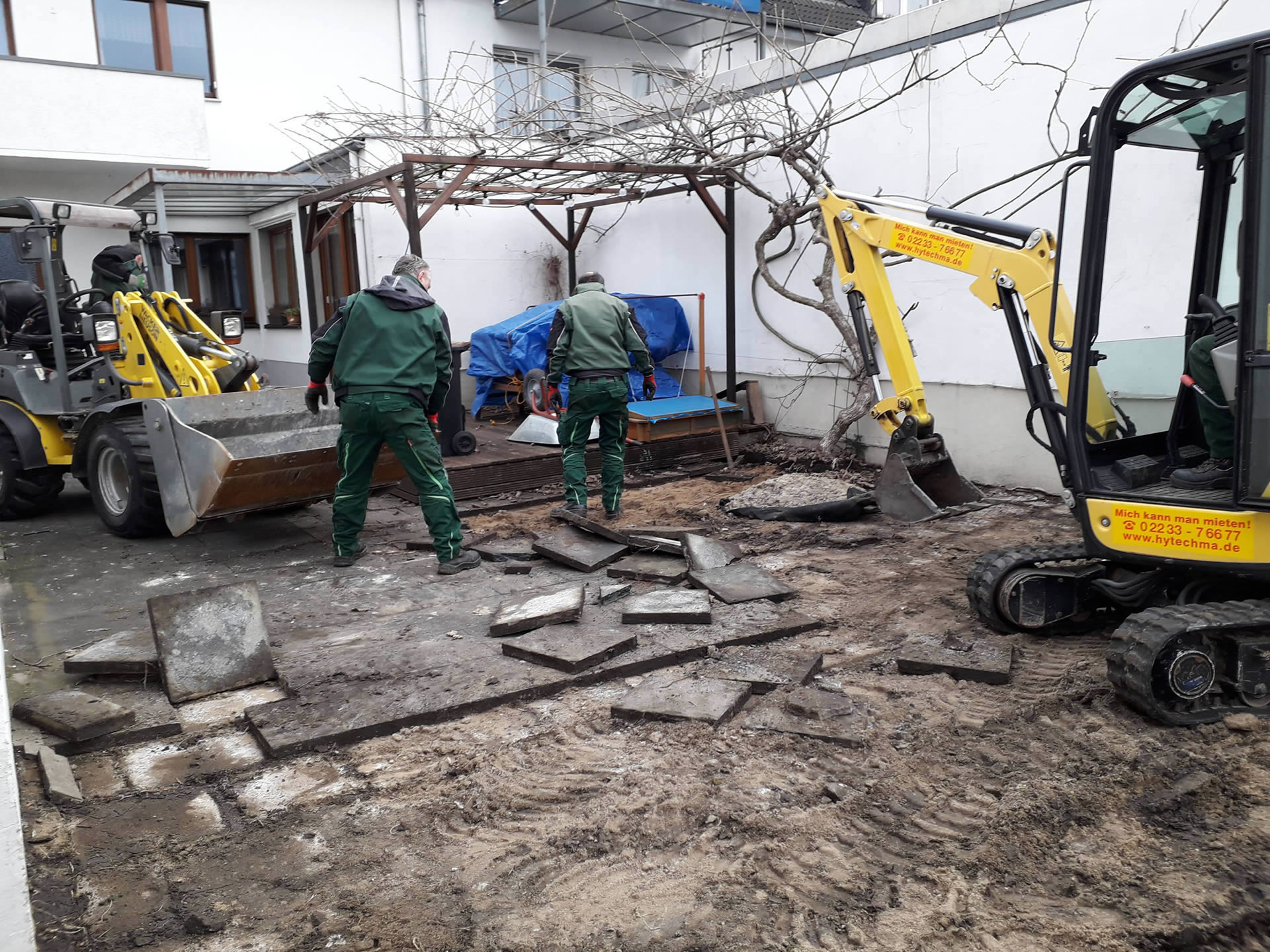 Entfernen alter Plattenbelag